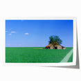 Rolled print of Kentucky scenery with vibrant green and blue hues, ideal for art wall dining room.