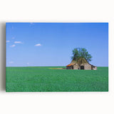 Large black and white stretched canvas of Kentucky scenery, suitable as kitchen wall art.