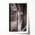 New Orleans floral scene in soft pastel colors on a rolled canvas, ideal for dining room wall art.