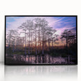 Large abstract wall art depicting a Louisiana scenery in muted earth tones on a framed acrylic.