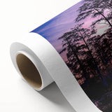 Art Deco style Louisiana scenery on rolled canvas, featuring pastel color palette, ideal for nursery wall art.