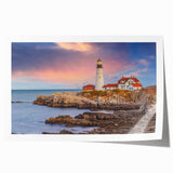 Acadia National Park scenery on rolled canvas, featuring muted earth tones, ideal for art wall dining room.