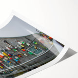 Extra large wall art featuring line art flowers in black and white, ideal for large living room decor.