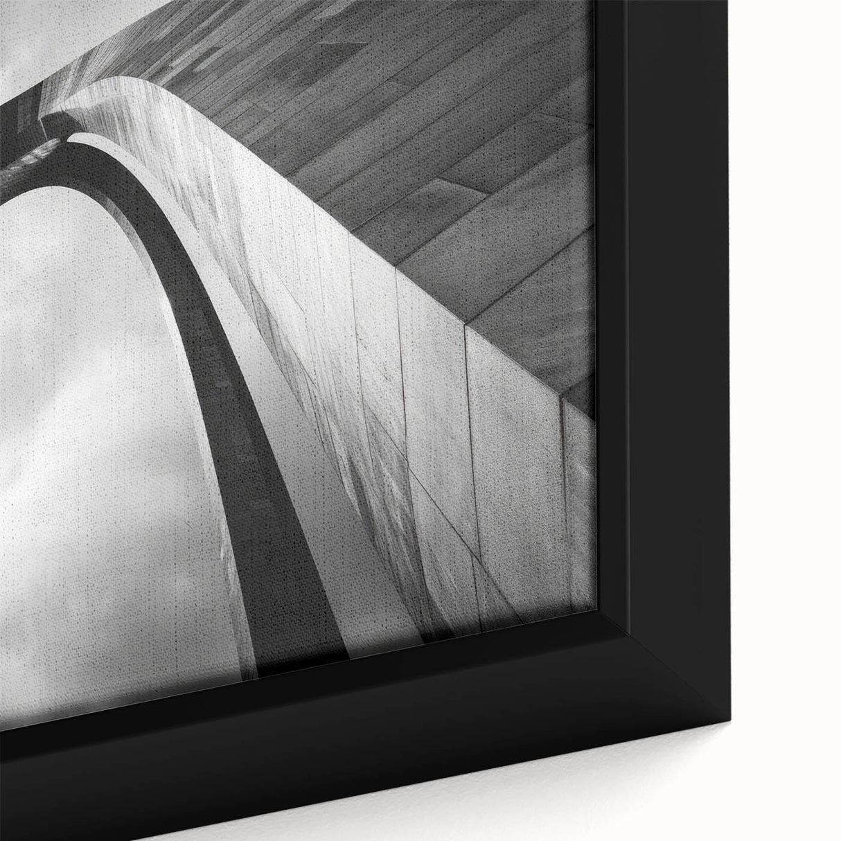 Black wall art featuring a textured depiction of the St.