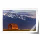 Extra large rolled print of Montana scenery with vibrant green and blue hues, ideal for art wall dining room.