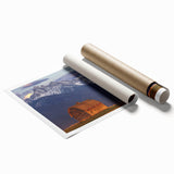 Extra large rolled print of Montana scenery with vibrant floral elements in pastel shades.