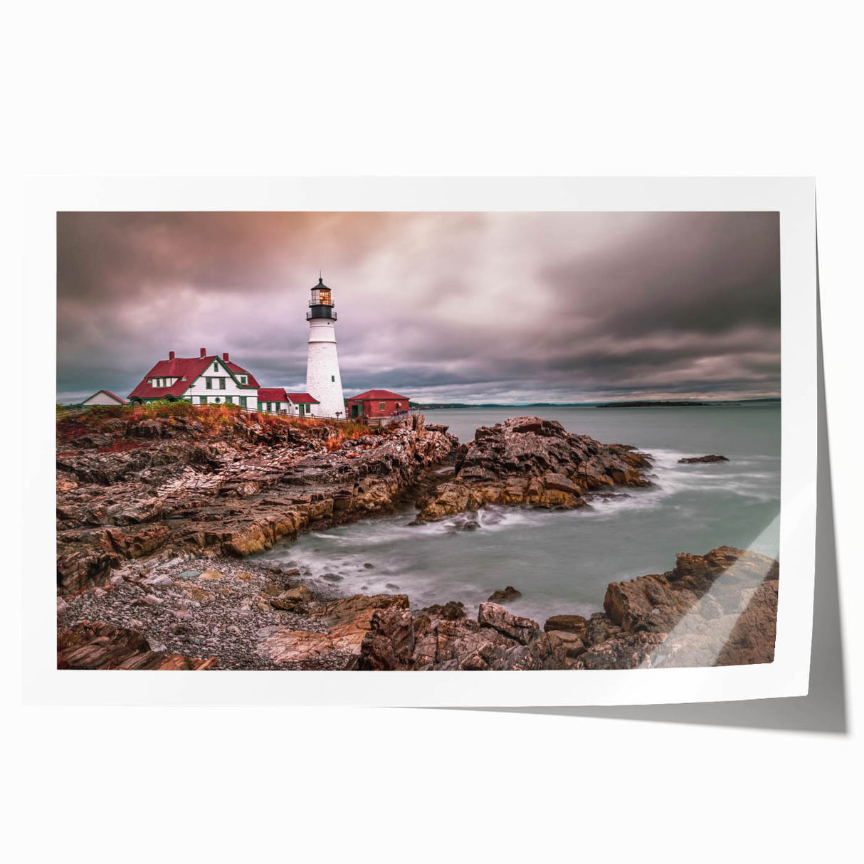 Extra large rolled print of Portland, Oregon scenery with vibrant floral elements, ideal for art wall dining room.