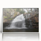 Framed acrylic print of Pennsylvania scenery in art deco style, with muted earth tones, suitable for modern art wall decor.