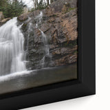 Extra large framed canvas featuring a textured depiction of a Pennsylvania scenery in black with colorful accents.