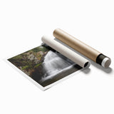 Extra large rolled canvas print featuring a serene Pennsylvania landscape in muted green and blue tones.