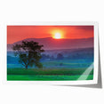 Extra large rolled print of Vermont scenery with lush green landscapes on canvas, ideal for art wall dining room.