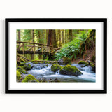 Extra large abstract art print featuring a colorful, textured depiction of the Olympic scenery in Washington.
