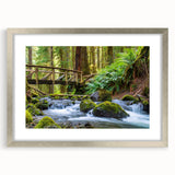 Textured art of abstract Olympic scenery in Washington, rendered in muted earth tones on a silver-framed mat.