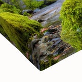 Black and white landscape art painting of Olympic National Park on stretched canvas, suitable for bedroom wall decor.