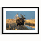 Extra large framed wall art depicting abstract Yellowstone scenery in vibrant, textured colors.