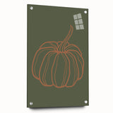 Large abstract wall art depicting fall colors on acrylic glass, ideal for bedroom or dining room decor.