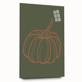 Large abstract wall art on acrylic, featuring swirling autumn hues, ideal for bedroom or dining room decor.