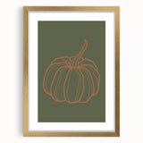 Extra large abstract art print depicting textured fall foliage in gold frame, ideal for living room decor.