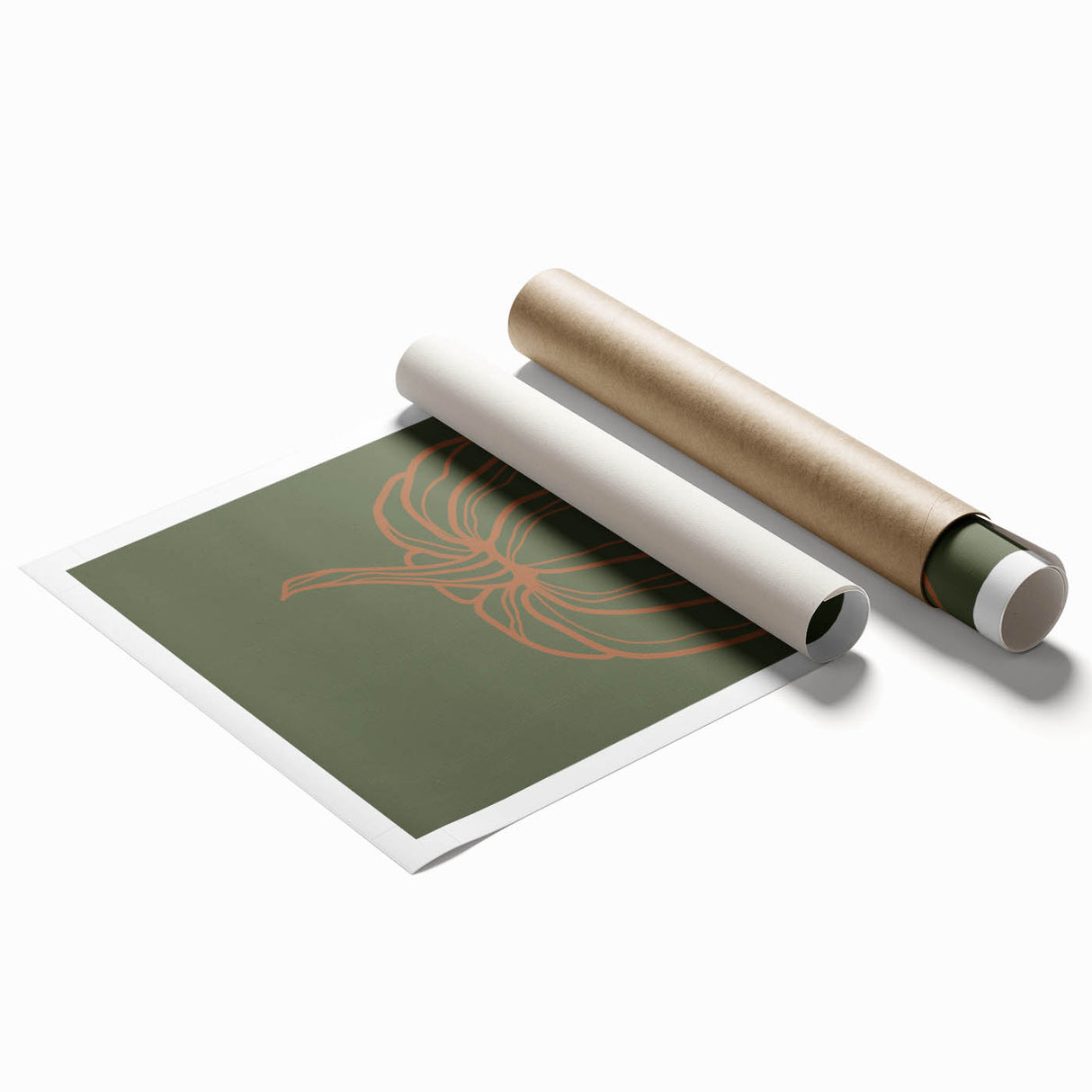 Extra large rolled canvas featuring a muted fall floral design, ideal for classy bathroom wall art.