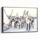Winter landscape painting in black and white on a framed canvas, ideal for bedroom wall decor.