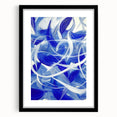 Blue Abstract Living Room Wall Art - Modern Large Canvas Print