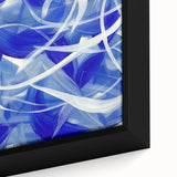 Blue Abstract Living Room Wall Art - Modern Large Canvas Print