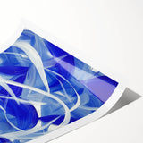 Blue Abstract Living Room Wall Art - Modern Large Canvas Print