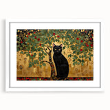 Abstract floral wall art framed in white with a mat, showcasing vibrant colors and intricate patterns, perfect for modern home decor or office settings.