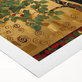 Colorful abstract floral wall art on rolled canvas, showcasing vibrant hues of pink, blue, and green, perfect for modern home decor, delivered in protective packaging.