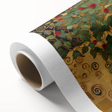 Abstract floral wall art on rolled canvas, showcasing vibrant colors like blue, pink, and green, perfect for enhancing modern home decor.