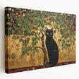 Abstract floral wall art on stretched canvas, showcasing vibrant colors with intricate patterns, side view highlights the depth and texture of the artwork. Perfect for modern home decor.