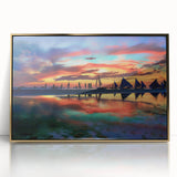 Framed abstract landscape wall art featuring warm gold tones and intricate details, adding elegance to modern decor. Ideal for living rooms and art enthusiasts.