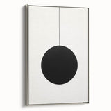 Framed abstract minimalist wall art in silver, showcasing a modern design with soft, muted colors and clean lines, ideal for contemporary home decor.