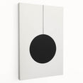 Abstract minimalist wall art design on stretched canvas, showcasing soft pastel colors and geometric shapes, ideal for modern home decor or office spaces.
