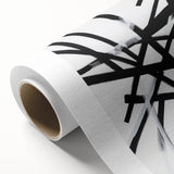 Geometric Abstract Wall Decor – Black & White Line Collision