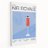 Large stretched canvas featuring assorted food and drink items in vibrant colors, suitable for kitchen wall art.