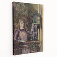 Impressionist Art Print - Girl with Birdcage (Jeune fille à la volière) by Paul Cézanne - Wall Art Decor