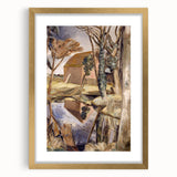 Oxenbridge Pond Landscape - Modern Nature Art Print by Paul Nash