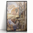 Oxenbridge Pond Landscape - Modern Nature Art Print by Paul Nash
