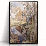 Oxenbridge Pond Landscape - Modern Nature Art Print by Paul Nash