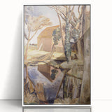 Oxenbridge Pond Landscape - Modern Nature Art Print by Paul Nash