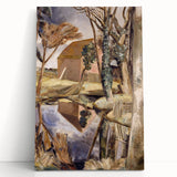 Oxenbridge Pond Landscape - Modern Nature Art Print by Paul Nash