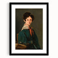 Realism Art Prints - Mme Lemaistre by Jean-Baptiste-Camille Corot Portrait
