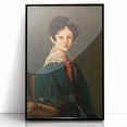 Realism Art Prints - Mme Lemaistre by Jean-Baptiste-Camille Corot Portrait