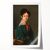 Realism Art Prints - Mme Lemaistre by Jean-Baptiste-Camille Corot Portrait