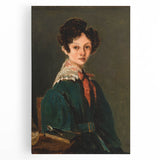 Realism Art Prints - Mme Lemaistre by Jean-Baptiste-Camille Corot Portrait