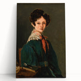 Realism Art Prints - Mme Lemaistre by Jean-Baptiste-Camille Corot Portrait