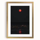 Extra large abstract art print in gold frame, featuring textured fall colors on canvas, suitable for living room decor.