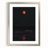 Textured abstract art print in orange and brown tones on a silver framed canvas, suitable for bedroom decor.