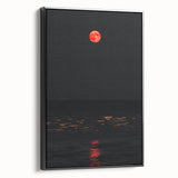 Black and white landscape painting on framed canvas showcasing autumn trees, ideal for bedroom wall decor.